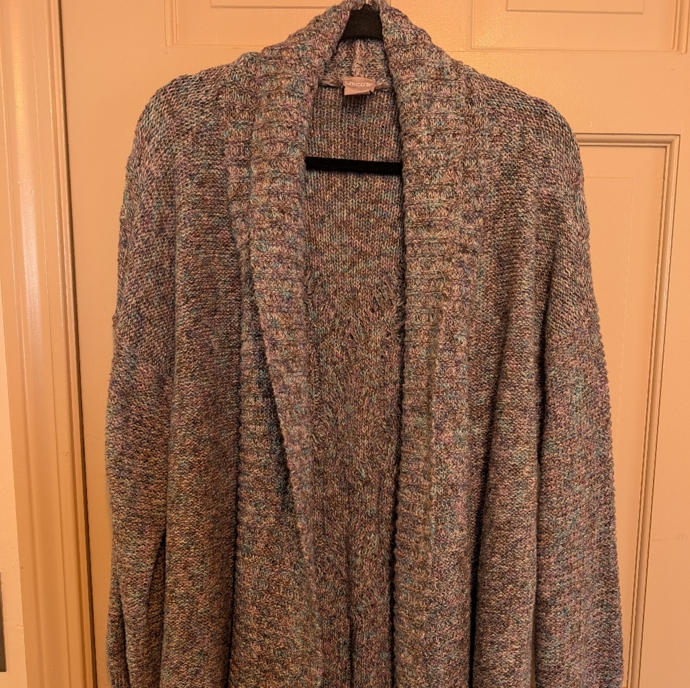 Chico's Multicolor Knit Cardigan